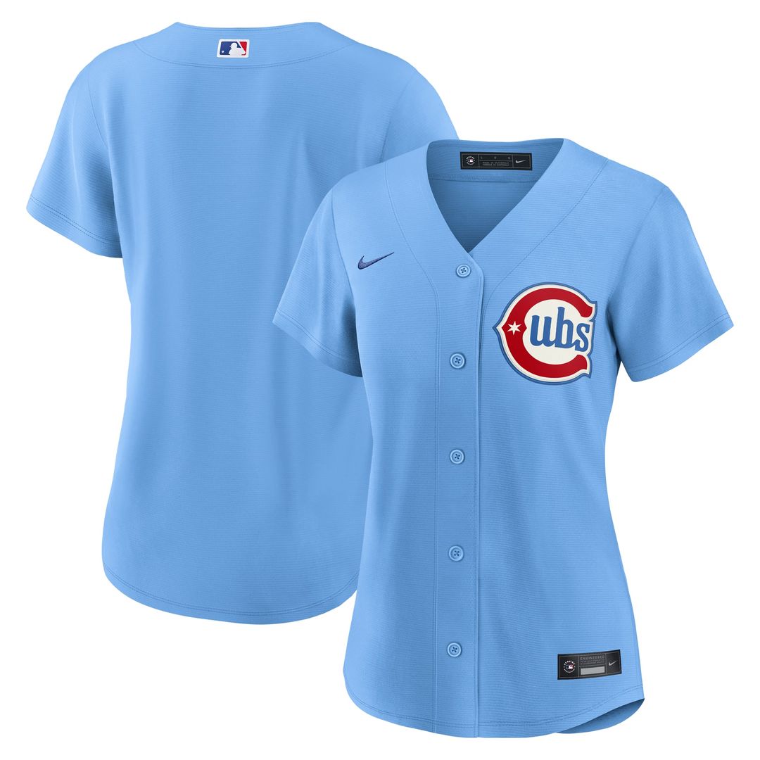 Chicago Cubs Women's Alternate Replica Jersey — Light Blue