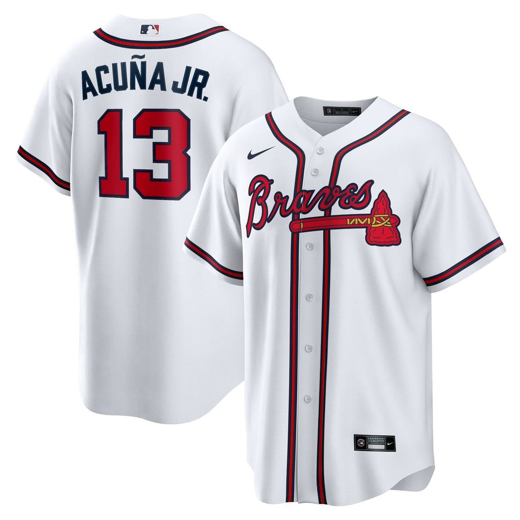 Atlanta Braves Ronald Acuna Jr. Home Replica Player Name Jersey — White