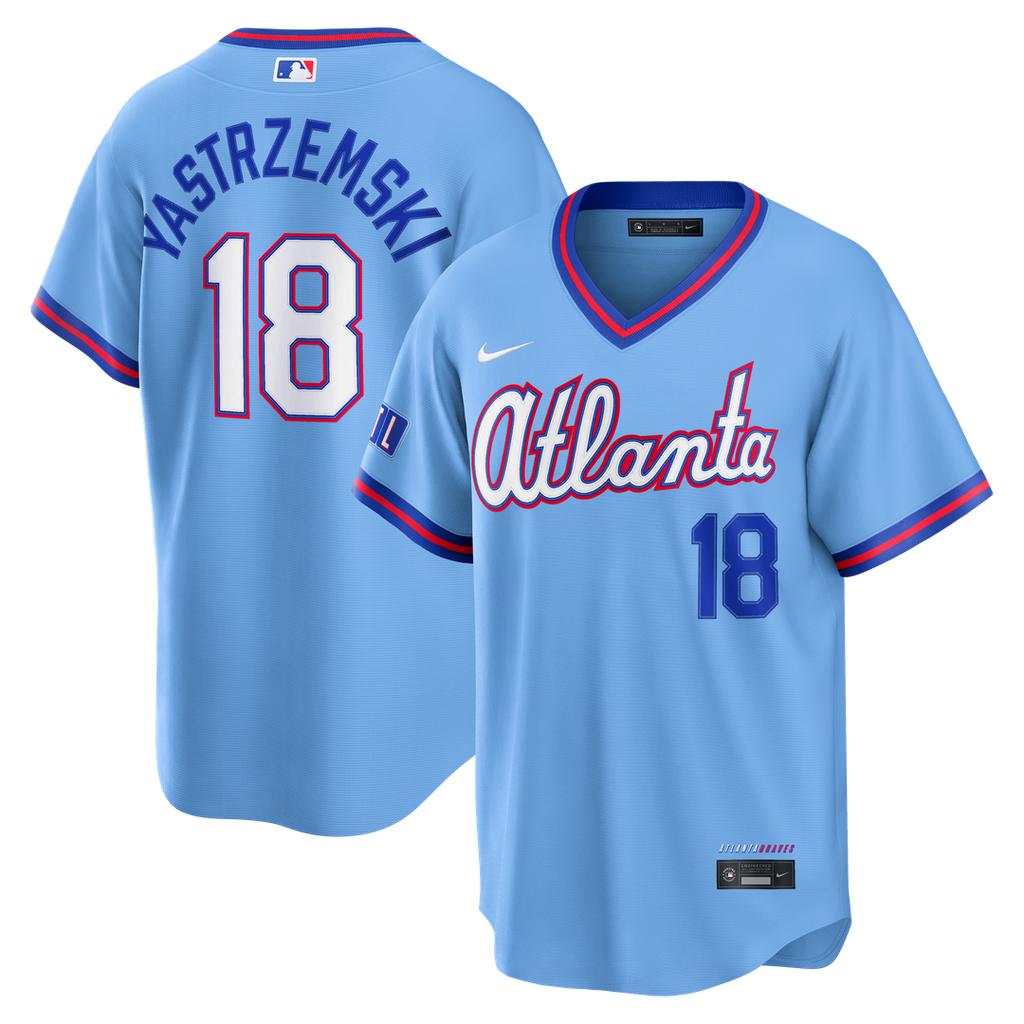 Atlanta Braves Mike Yastrzemski 2026 City Connect Stadium Jersey — Powder Blue