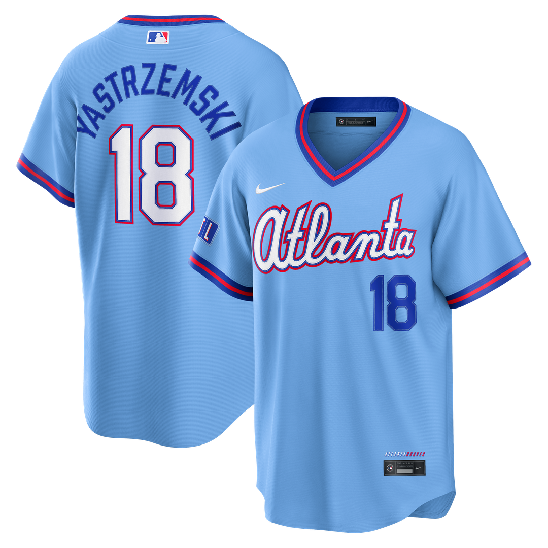 Atlanta Braves Mike Yastrzemski 2026 City Connect Stadium Jersey — Powder Blue