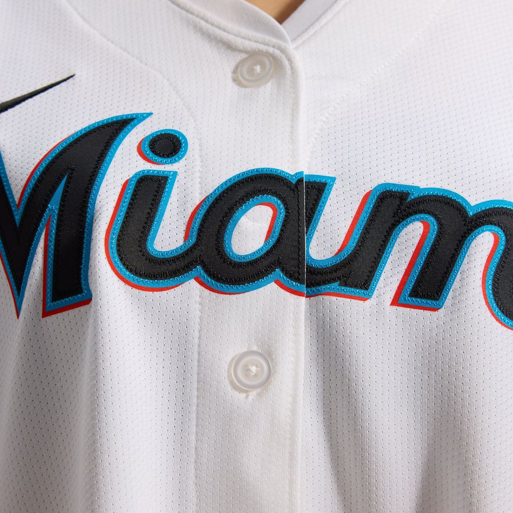 Miami Marlins Sandy Alcantara Women's Home Limited Jersey — White
