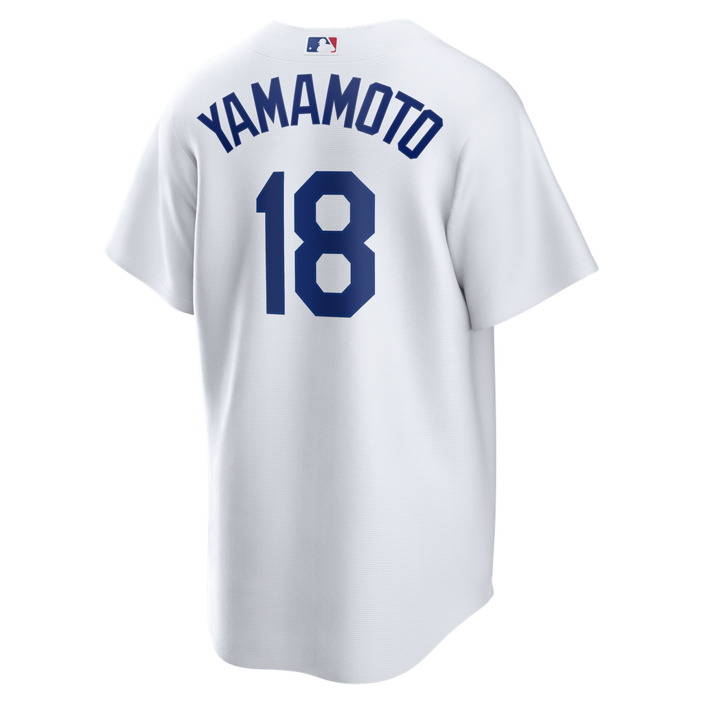 Los Angeles Dodgers Yoshinobu Yamamoto Home Replica Jersey — White