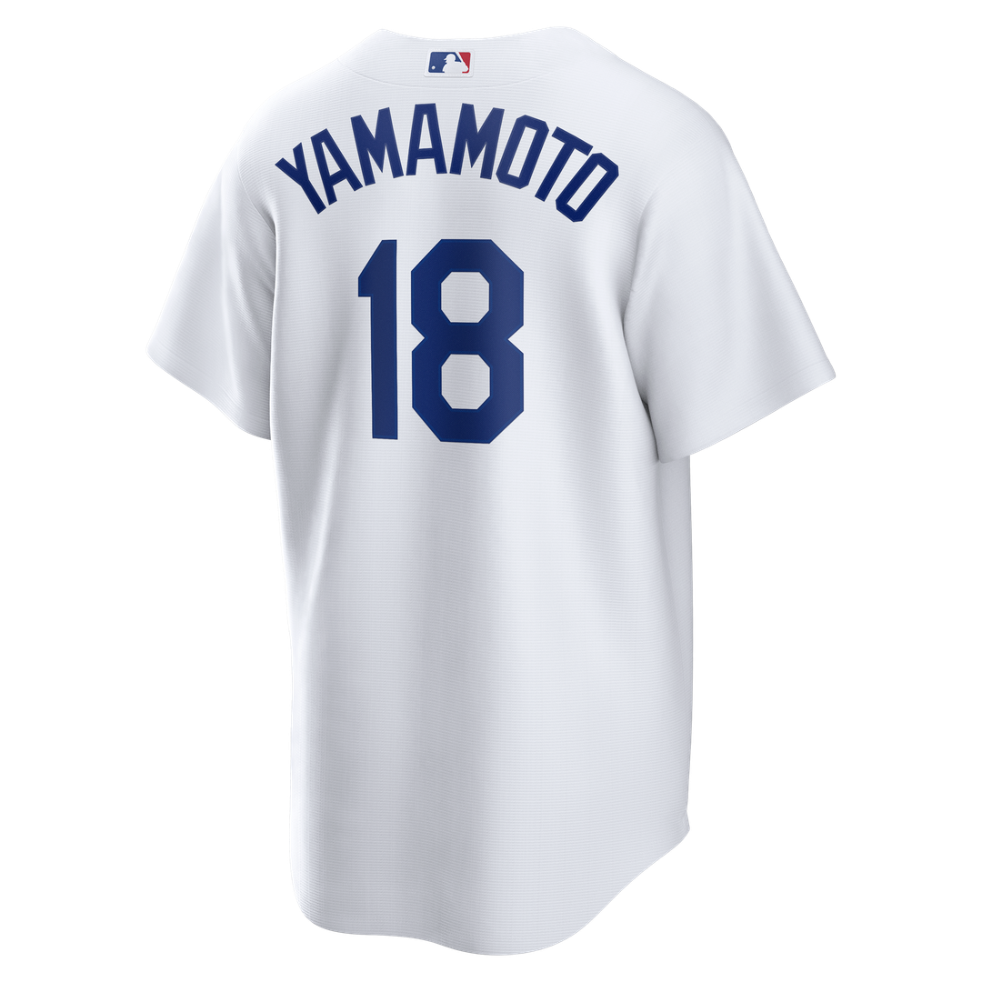 Los Angeles Dodgers Yoshinobu Yamamoto Home Replica Jersey — White