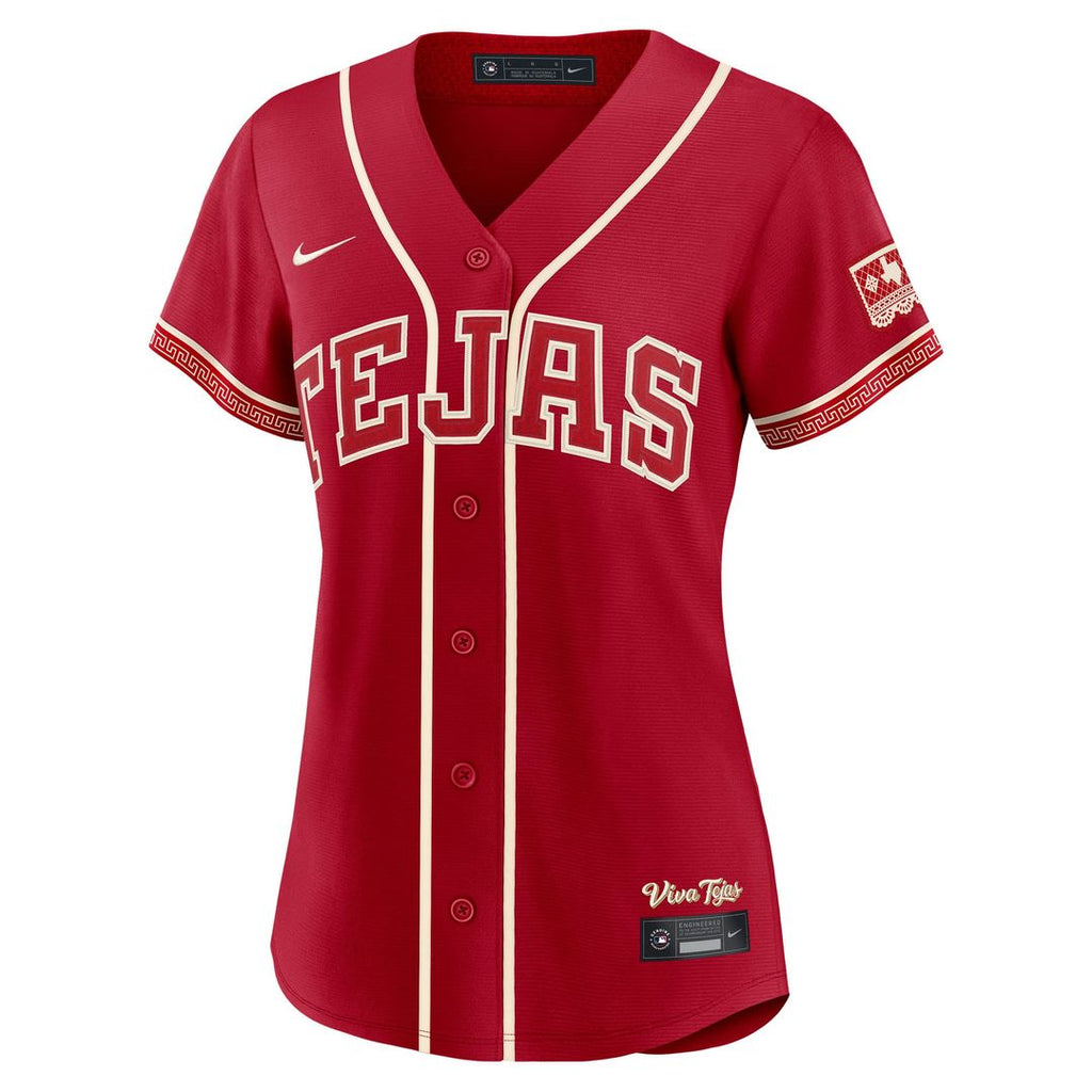 Texas Rangers Wyatt Langford Women's 2026 City Connect Stadium Jersey — Red