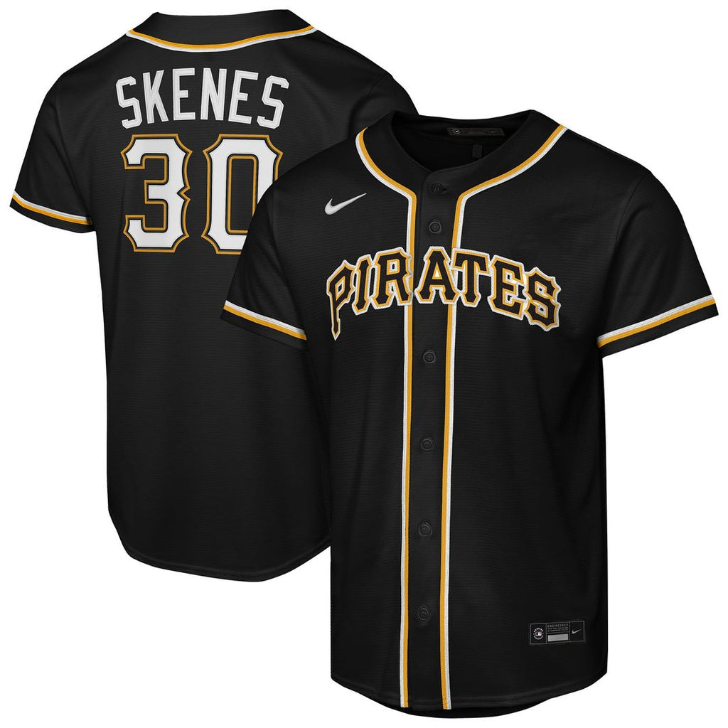 Pittsburgh Pirates Paul Skenes Youth Fashion Replica Jersey — Black