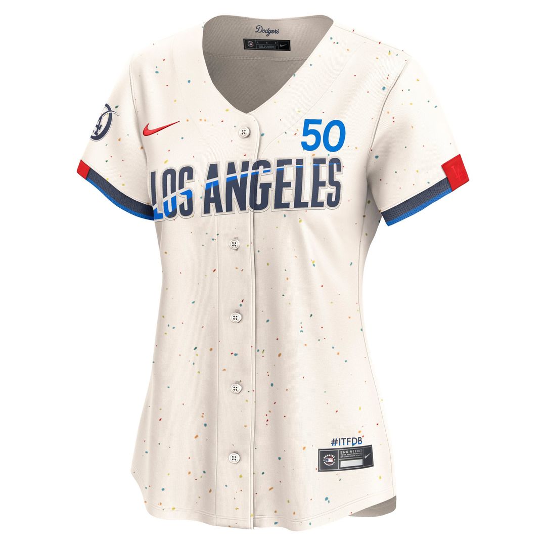 Los Angeles Dodgers Mookie Betts Women's City Connect Limited Jersey — Cream