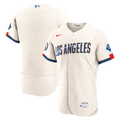 Los Angeles Dodgers City Connect Authentic Sponsor Patch Jersey — Cream