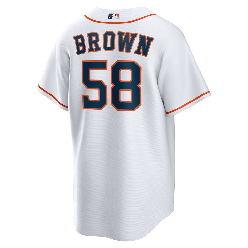 Houston Astros Hunter Brown Home Replica Jersey — White