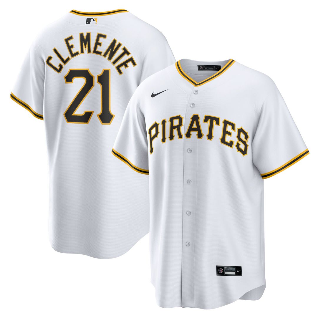 Pittsburgh Pirates Roberto Clemente Home Replica Player Name Jersey — White