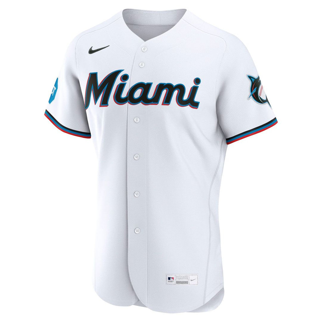Miami Marlins Home Authentic Jersey — White