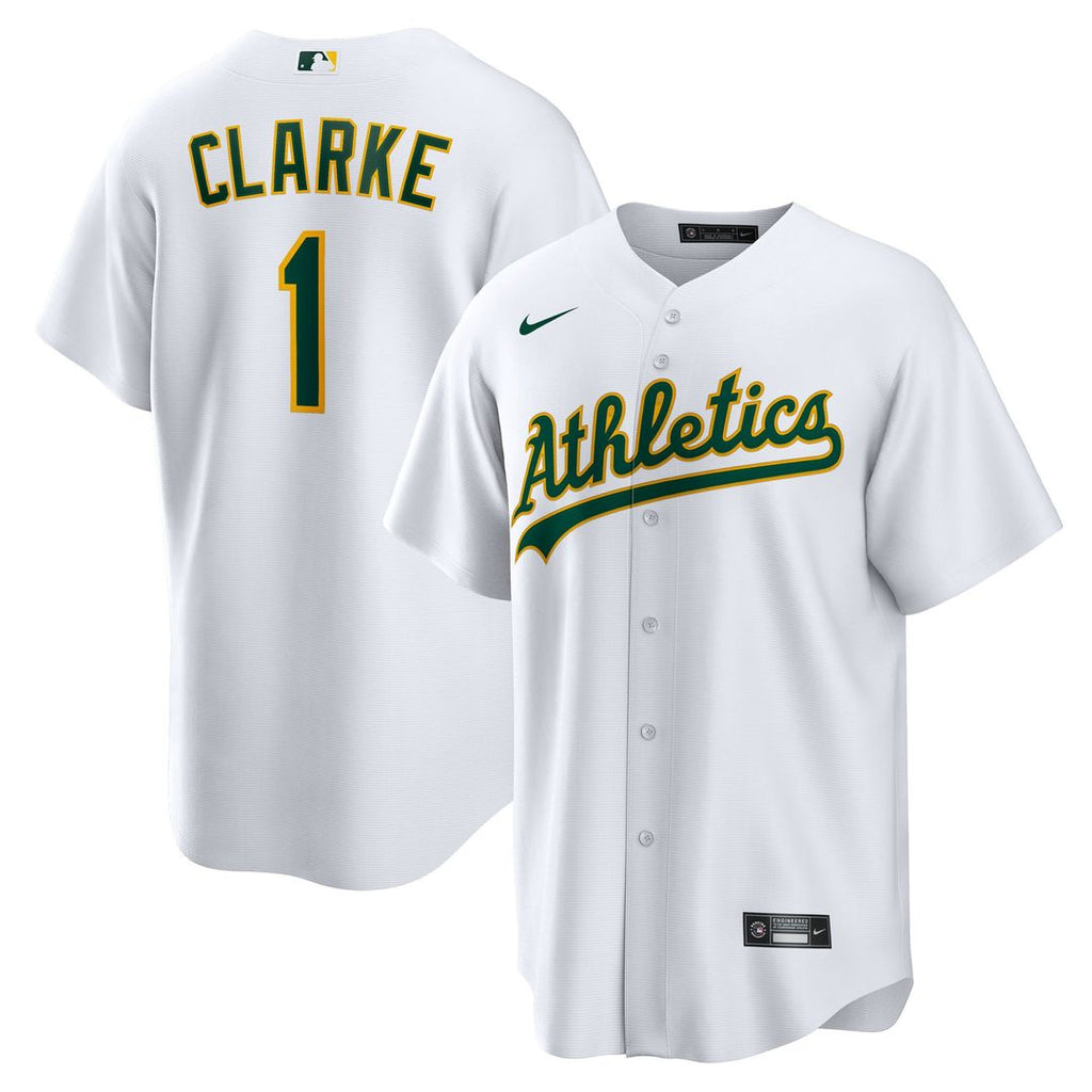 Athletics Denzel Clarke Home Replica Jersey — White