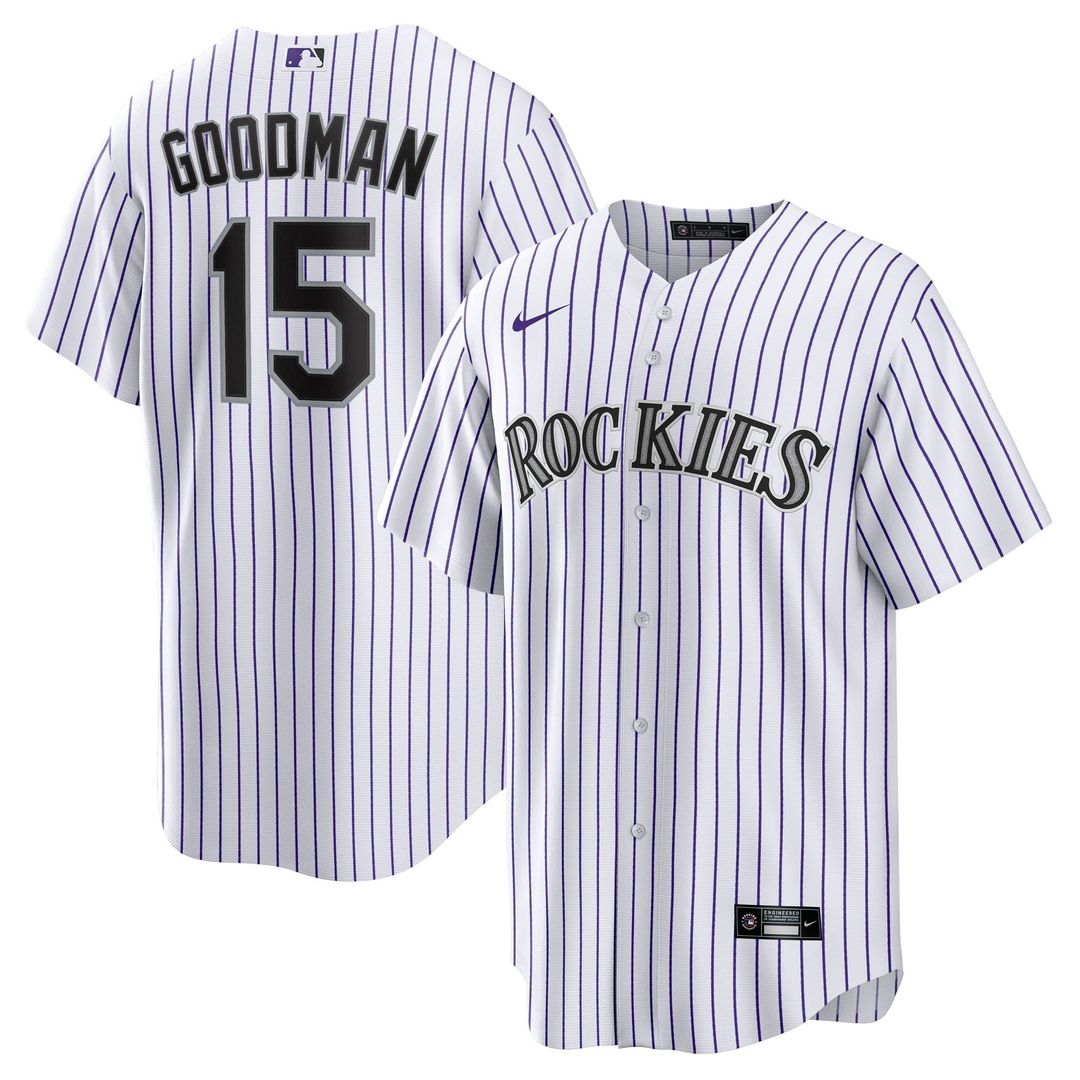Colorado Rockies Hunter Goodman Home Replica Jersey — White