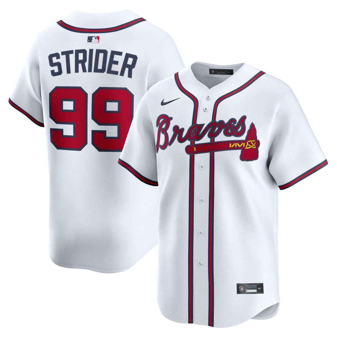 Atlanta Braves Spencer Strider Home Limited Jersey — White