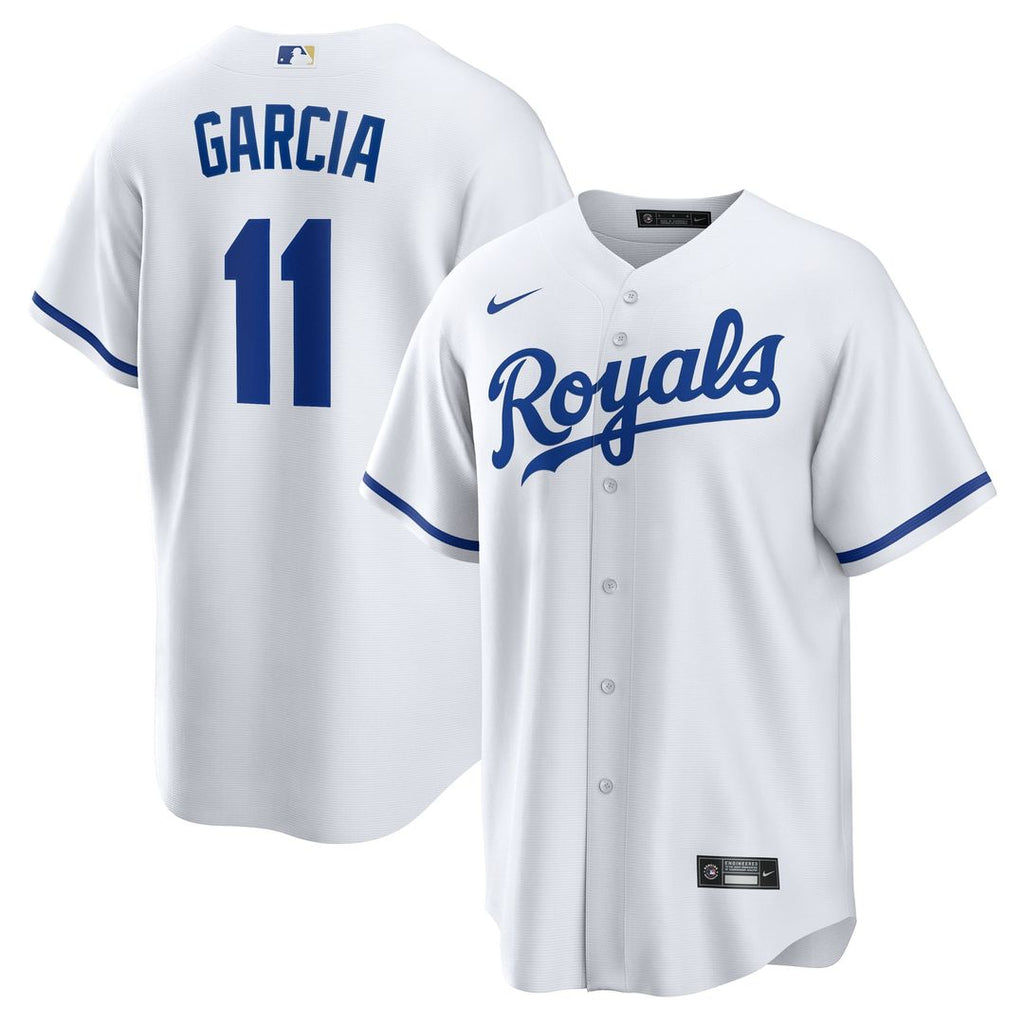 Kansas City Royals Maikel Garcia Home Replica Jersey — White