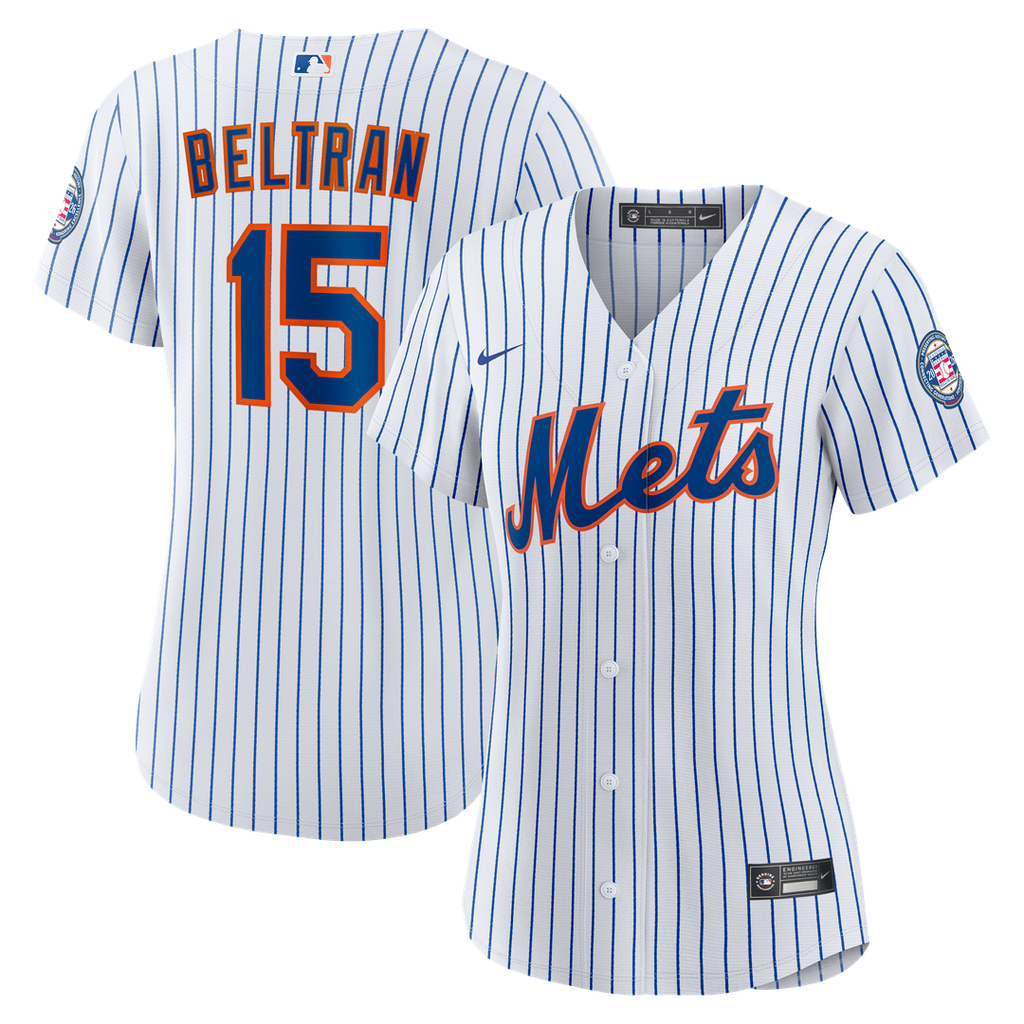 New York Mets Carlos Beltran Women's 2026 Baseball Hall of Fame Retired Replica Jersey — White