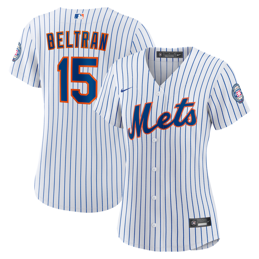 New York Mets Carlos Beltran Women's 2026 Baseball Hall of Fame Retired Replica Jersey — White