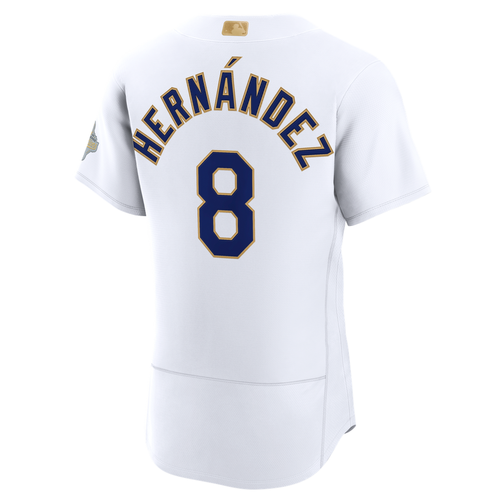 Los Angeles Dodgers Enrique Hernández 2026 Gold Collection Authentic Jersey — White