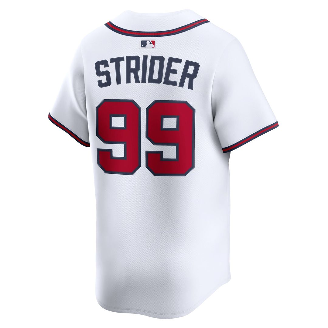 Atlanta Braves Spencer Strider Home Limited Jersey — White