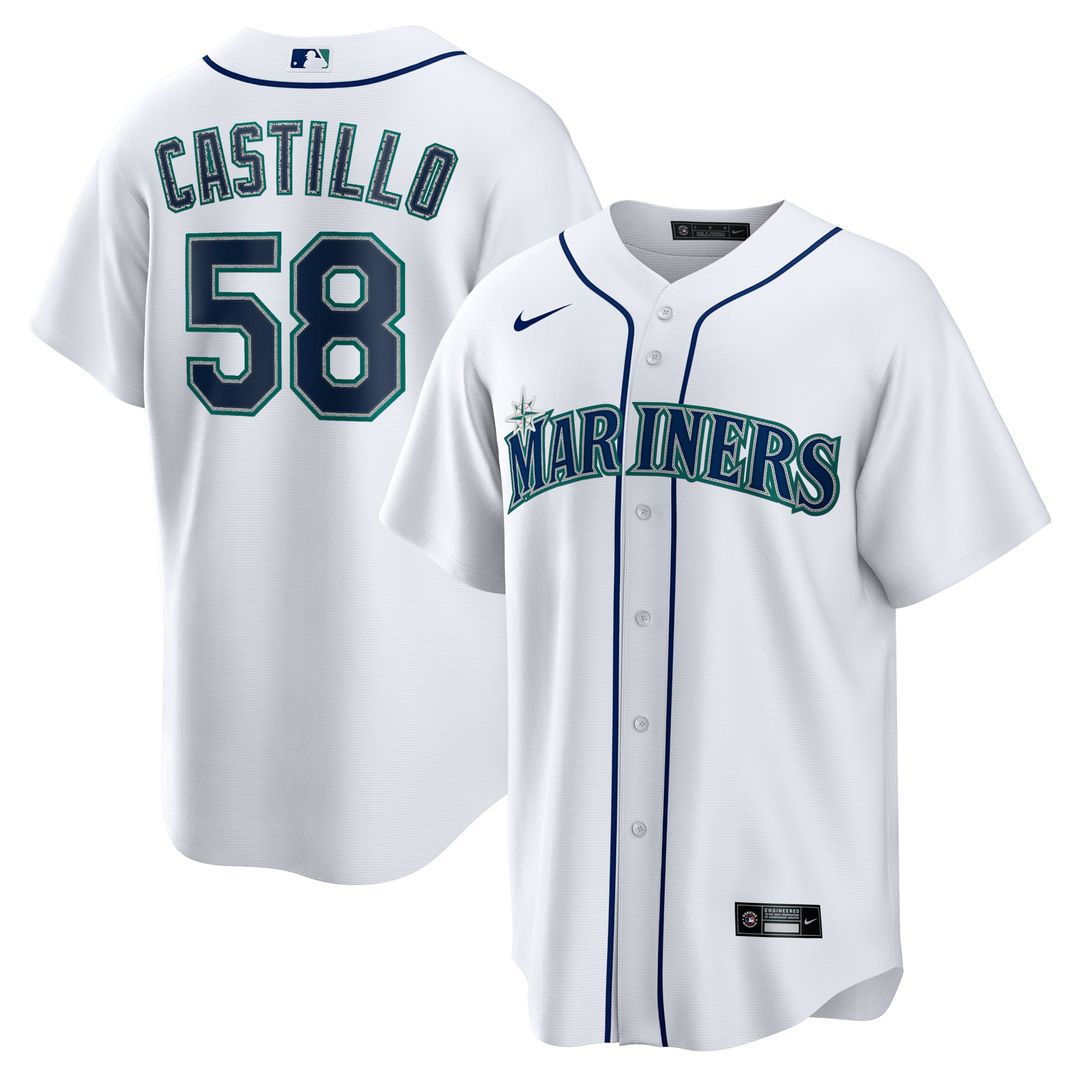 Seattle Mariners Luis Castillo Home Replica Jersey — White
