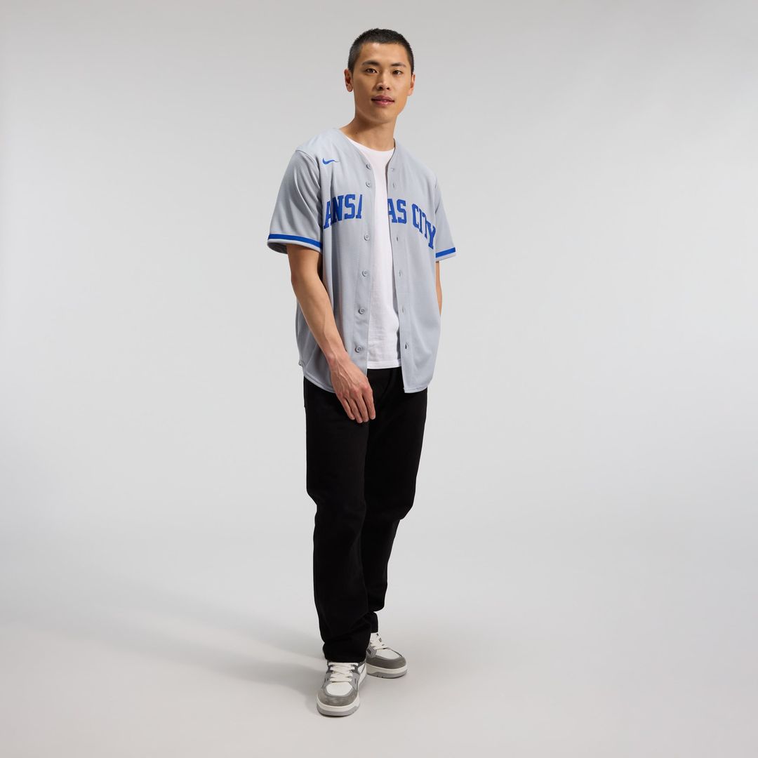 Kansas City Royals Bobby Witt Jr. Road Replica Jersey — Gray
