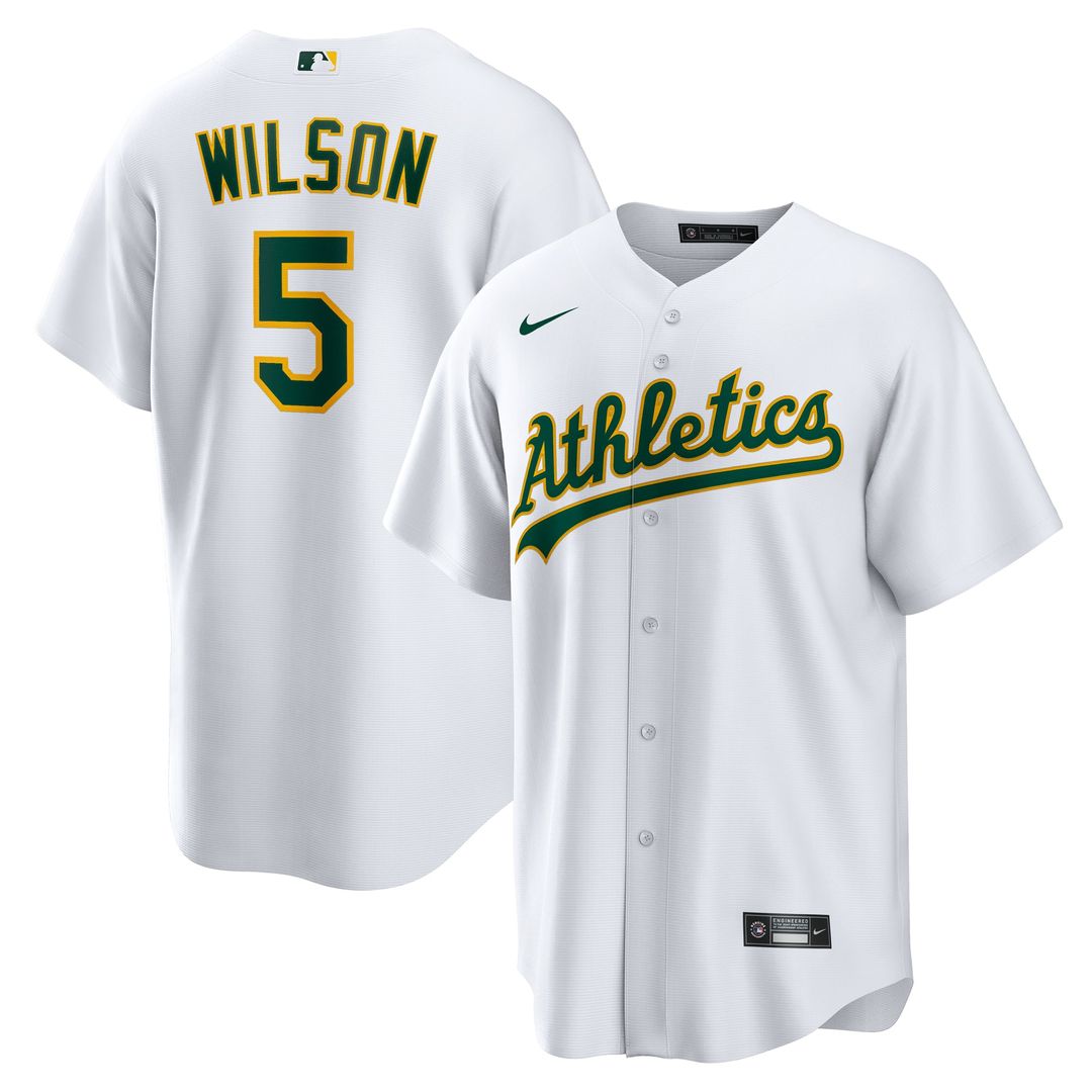 Athletics Jacob Wilson Home Replica Jersey — White