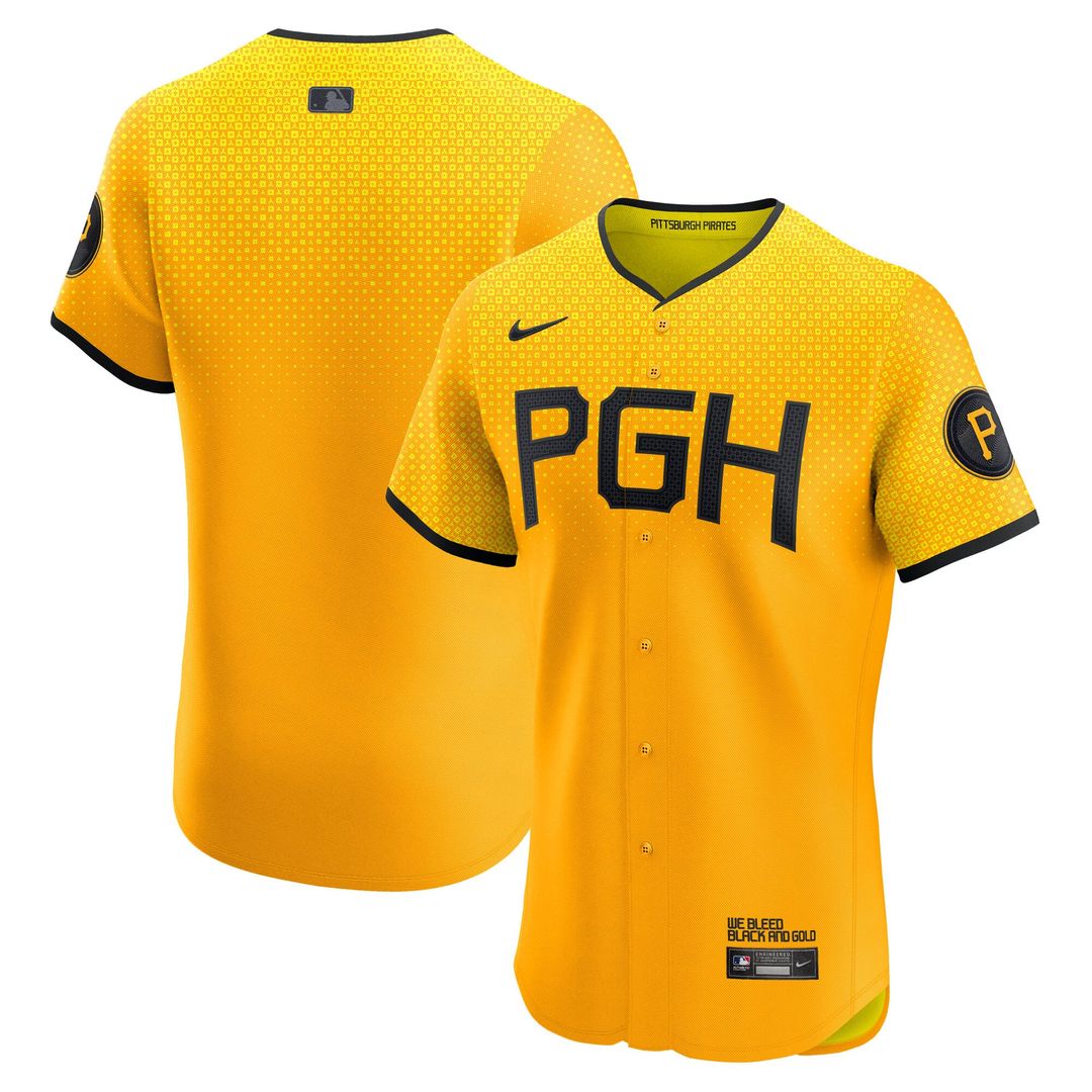 Pittsburgh Pirates City Connect Elite Jersey — Gold