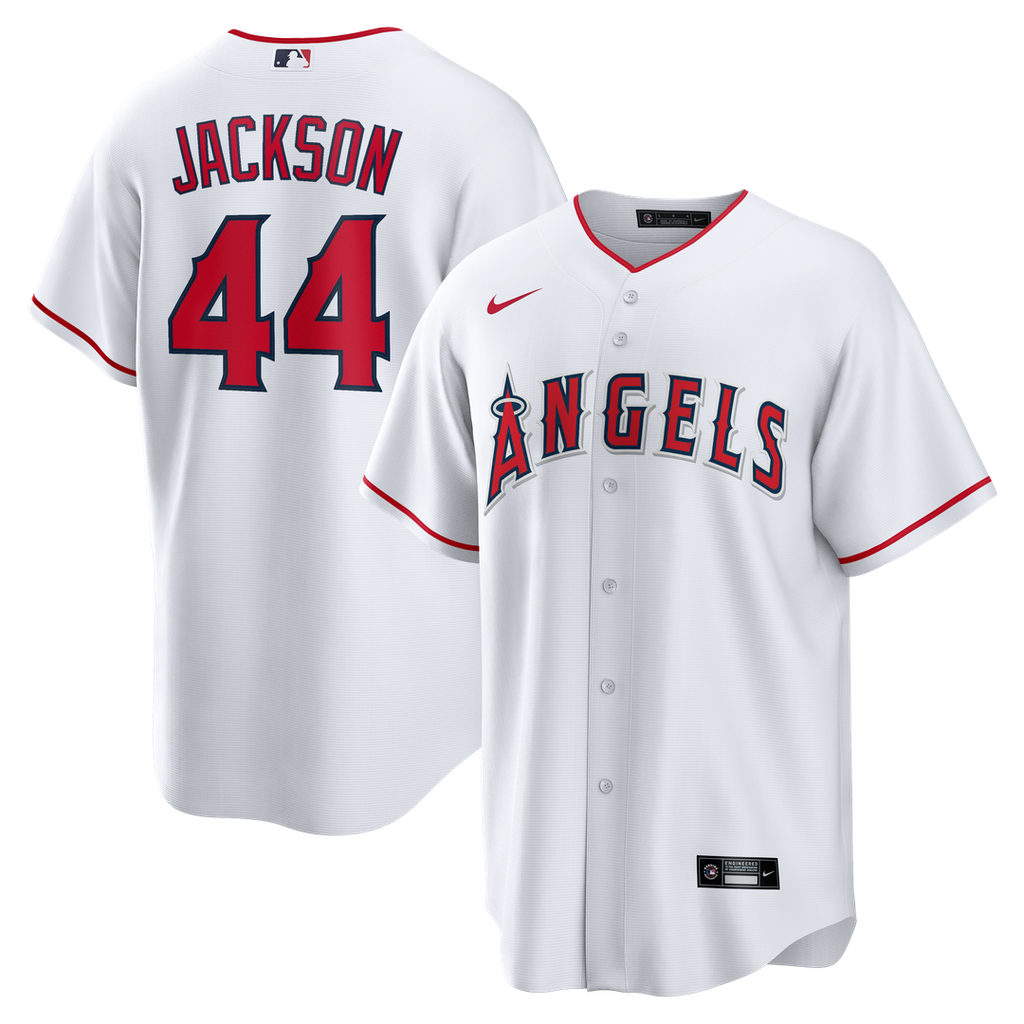 Los Angeles Angels Reggie Jackson Home Retired Replica Jersey — White