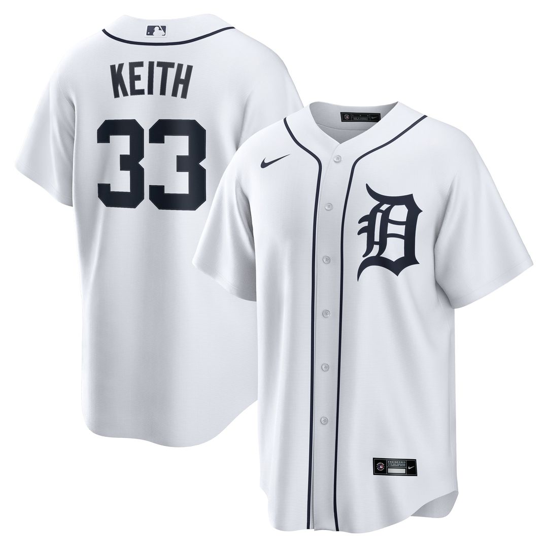 Detroit Tigers Colt Keith Home Replica Jersey — White