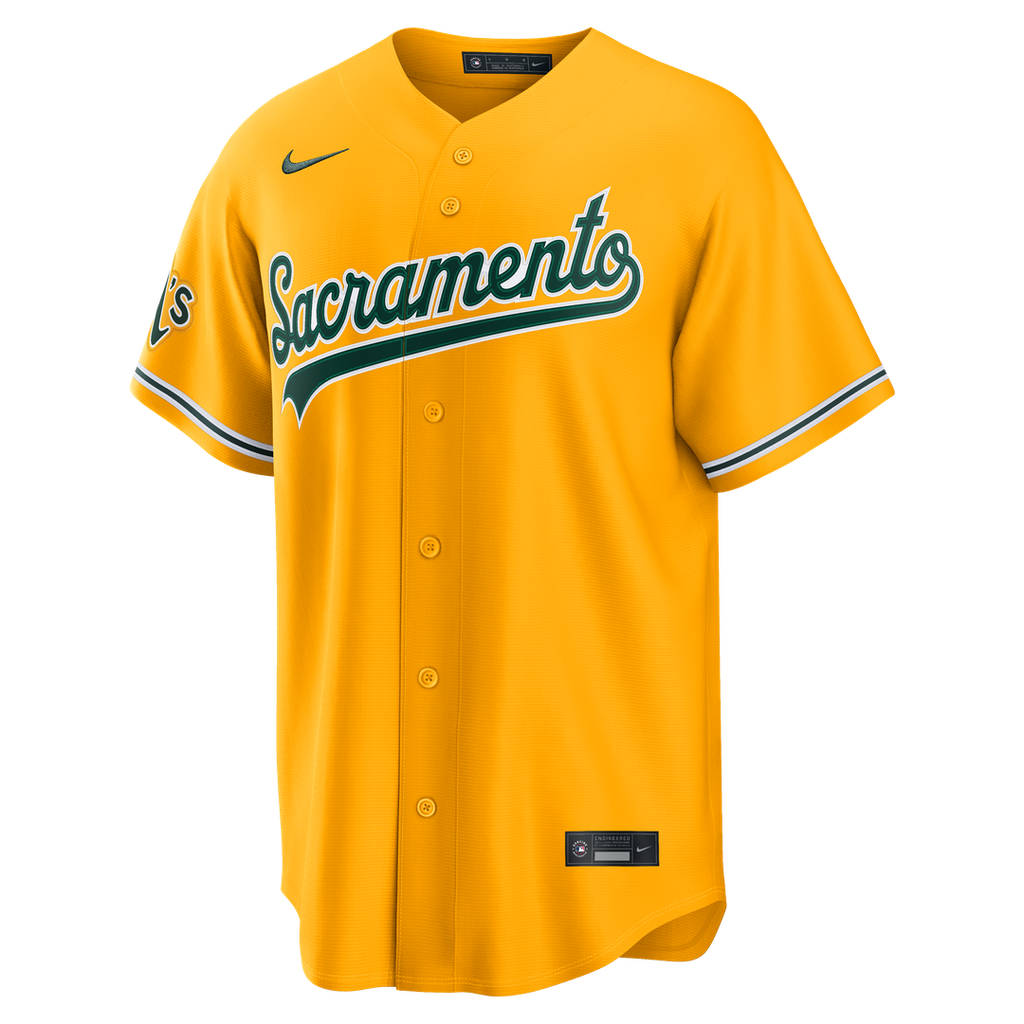 Athletics Brent Rooker Alternate Stadium Jersey — Gold