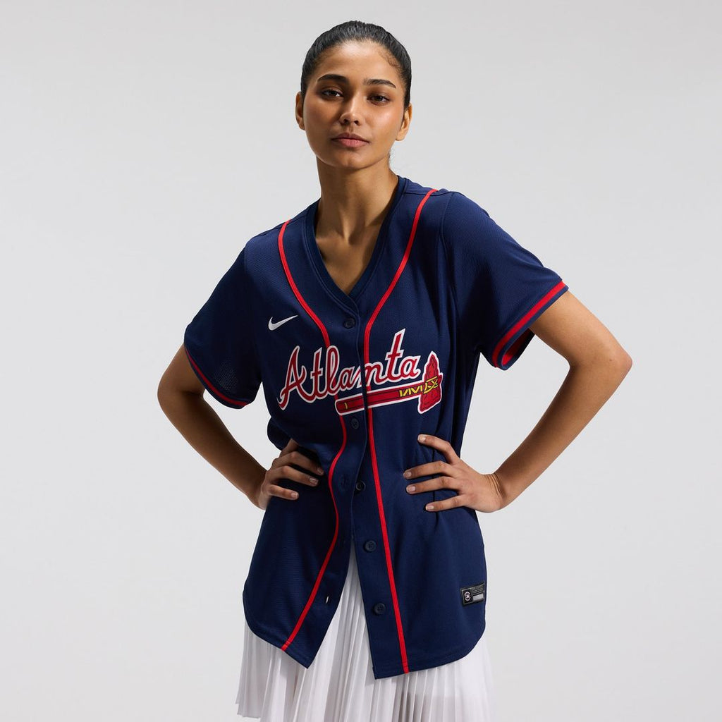 Atlanta Braves Ronald Acuña Jr. Women's Alternate Limited Jersey — Navy