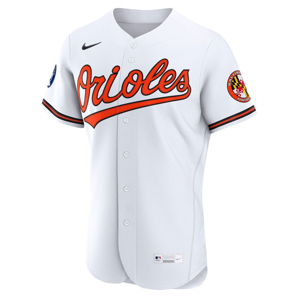 Baltimore Orioles Home Sponsor Patch Authentic Jersey — White