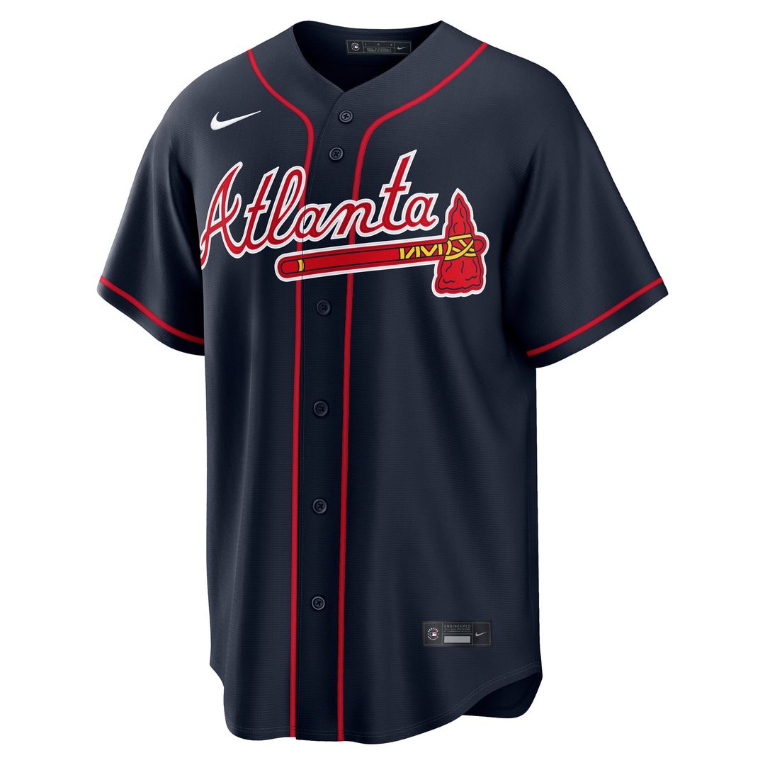 Atlanta Braves Austin Riley Alternate Replica Jersey — Navy