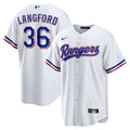Texas Rangers Wyatt Langford Home Replica Jersey — White
