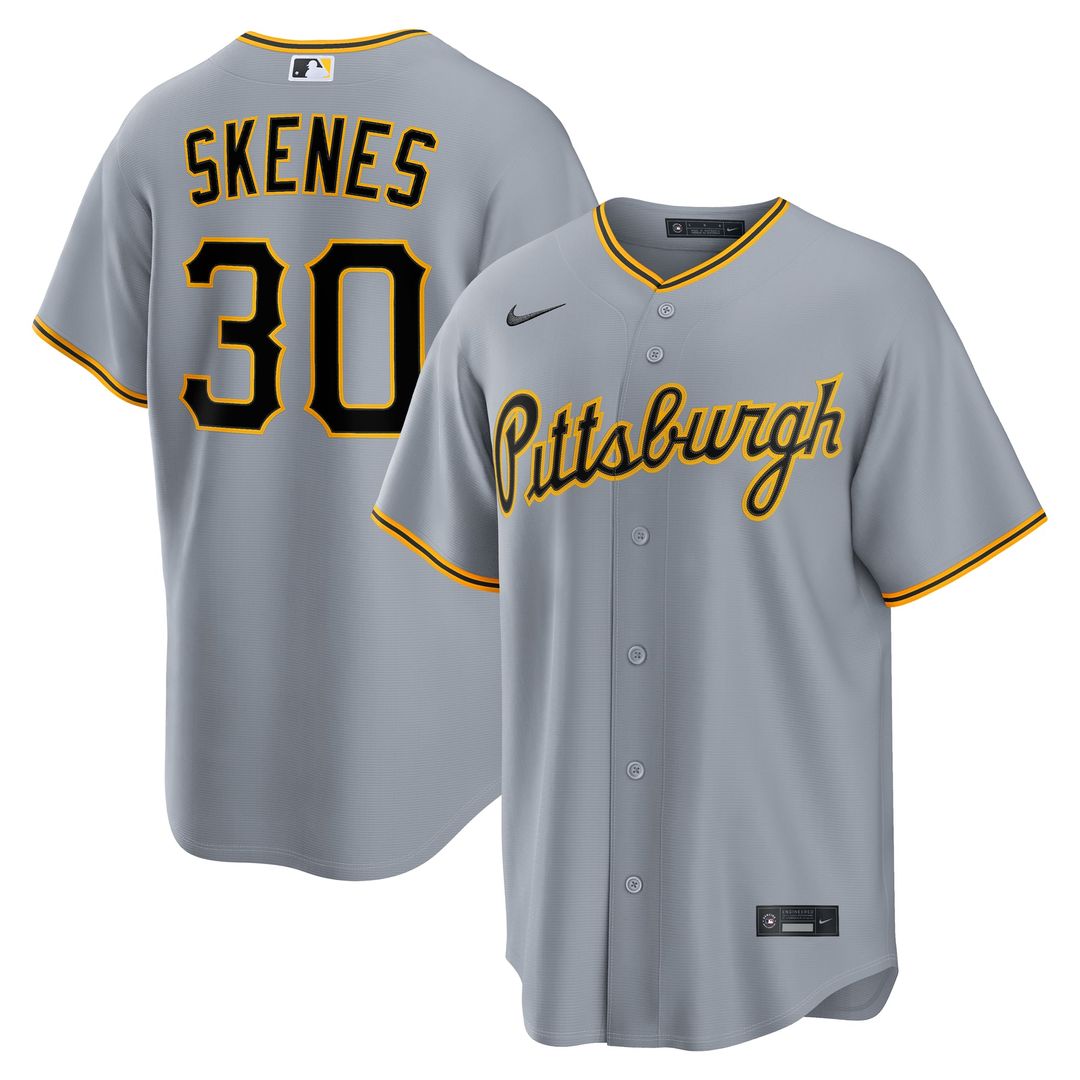 Pittsburgh Pirates Paul Skenes Road Replica Jersey — Gray