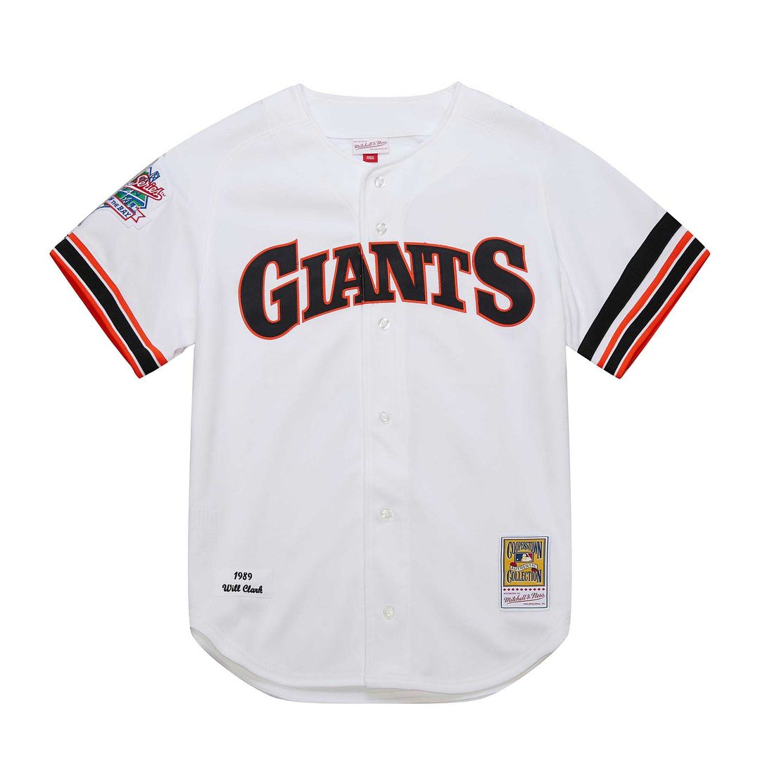 San Francisco Giants Will Clark Cooperstown 1989 Authentic Jersey — White