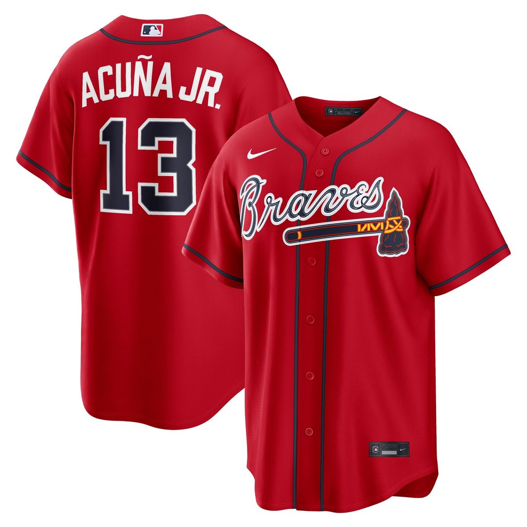 Atlanta Braves Ronald Acuña Jr. Alternate Replica Jersey — Navy