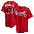 Atlanta Braves Ronald Acuña Jr. Alternate 2 Replica Jersey — Red