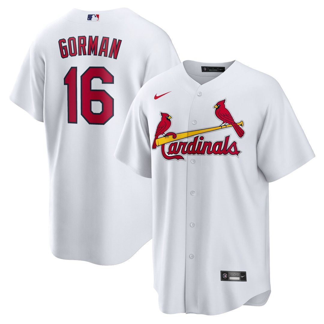 St. Louis Cardinals Nolan Gorman Home Replica Jersey — White