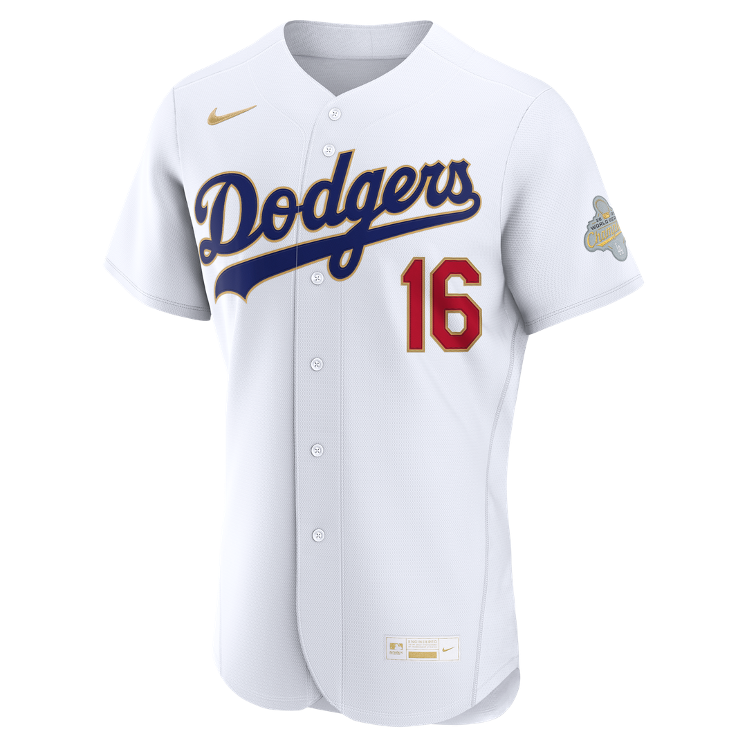Los Angeles Dodgers Will Smith 2026 Gold Collection Authentic Jersey — White