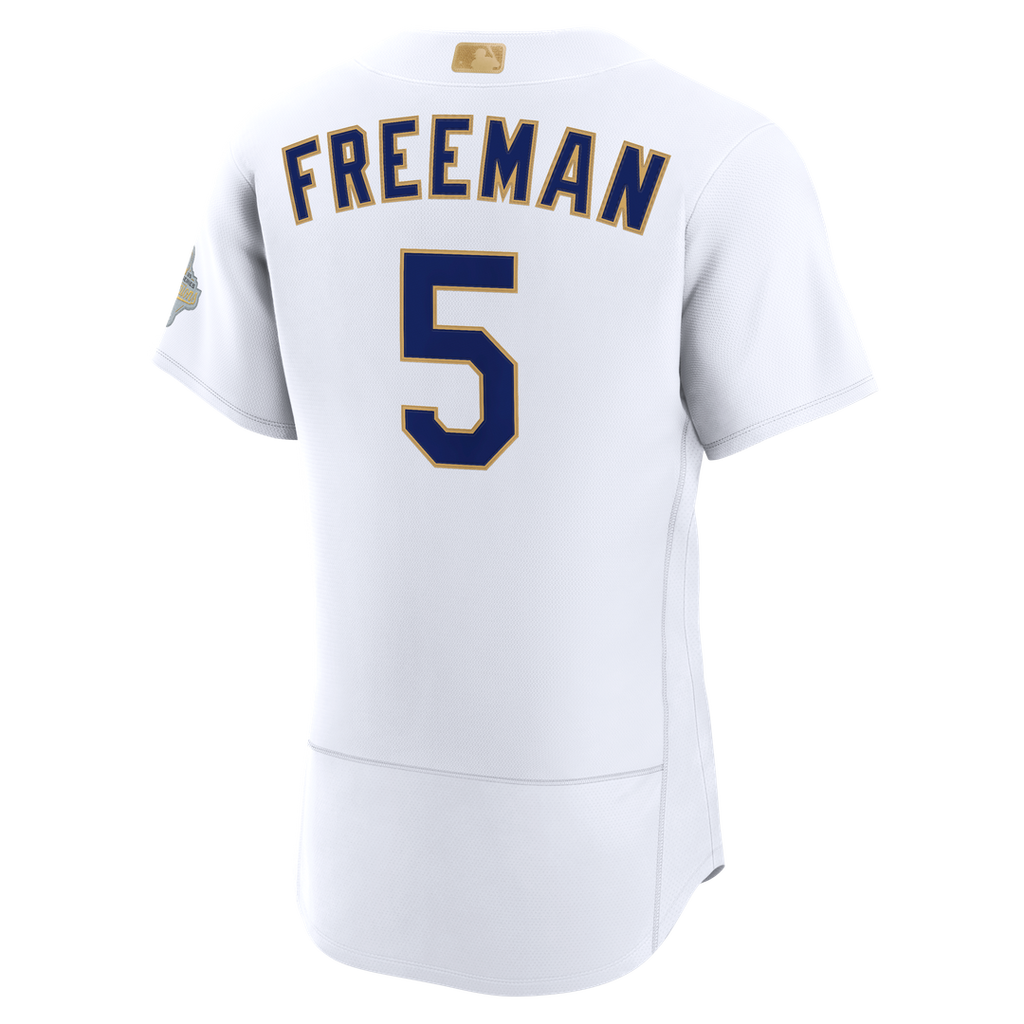 Los Angeles Dodgers Freddie Freeman 2026 Gold Collection Authentic Jersey — White