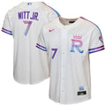 Kansas City Royals Bobby Witt Jr. Youth 2026 City Connect Stadium Jersey — White