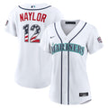 Seattle Mariners Josh Naylor Women's USA 250 Fourth of July Home Stadium Jersey — White