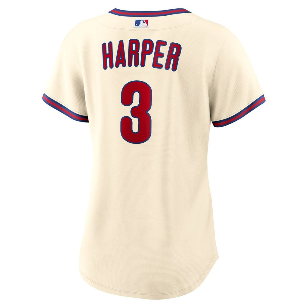 Philadelphia Phillies Bryce Harper Women's Alternate Replica Jersey — Cream