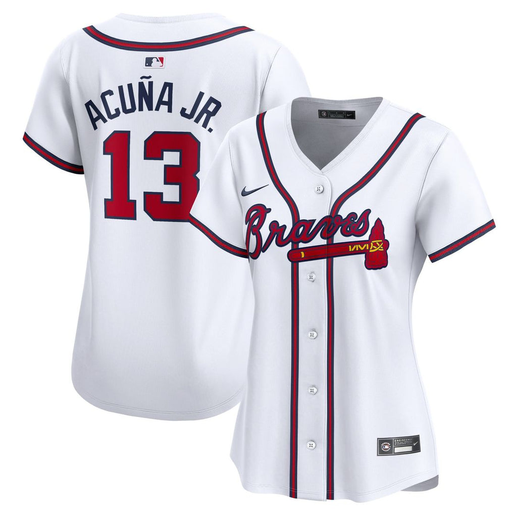 Atlanta Braves Ronald Acuna Women's Home Limited Jersey — White