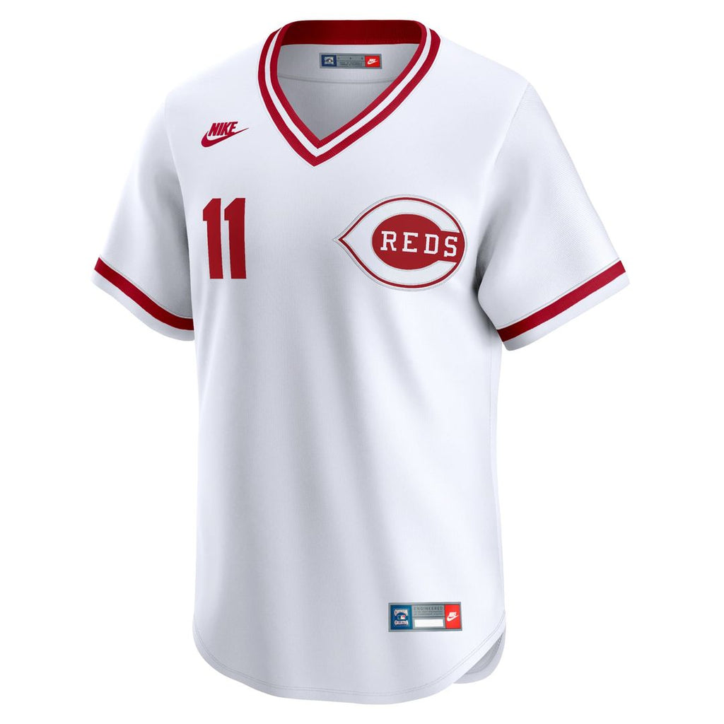 Cincinnati Reds Barry Larkin Throwback Cooperstown Limited Jersey — White