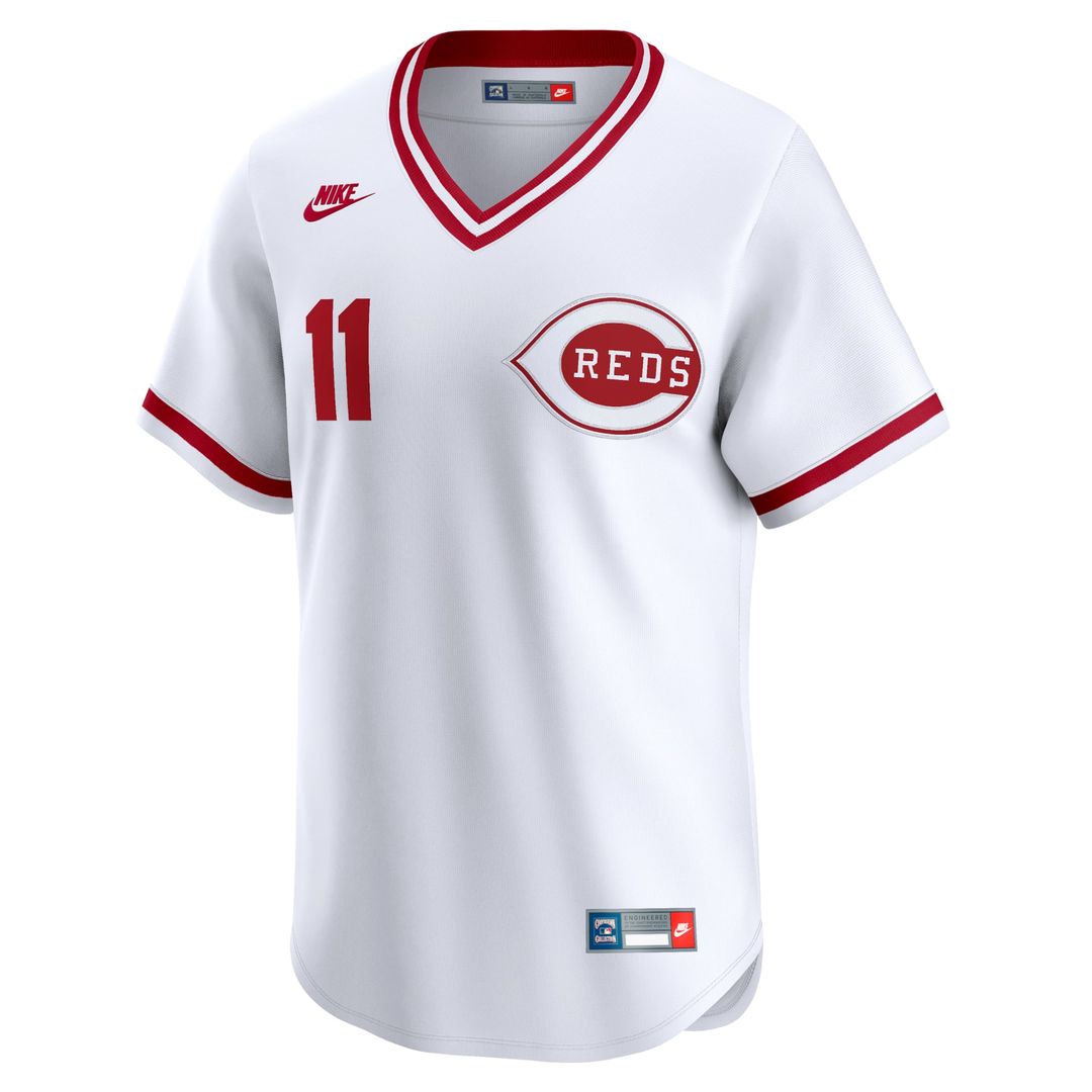 Cincinnati Reds Barry Larkin Throwback Cooperstown Limited Jersey — White