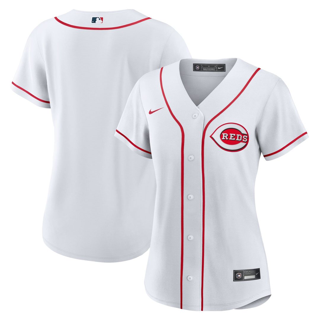 Cincinnati Reds Women's Home Replica Team Jersey — White