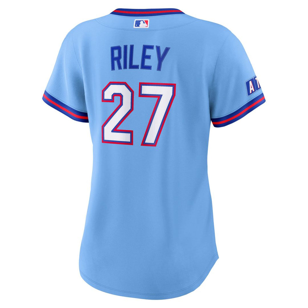 Atlanta Braves Austin Riley Women's 2026 City Connect Stadium Jersey — Powder Blue