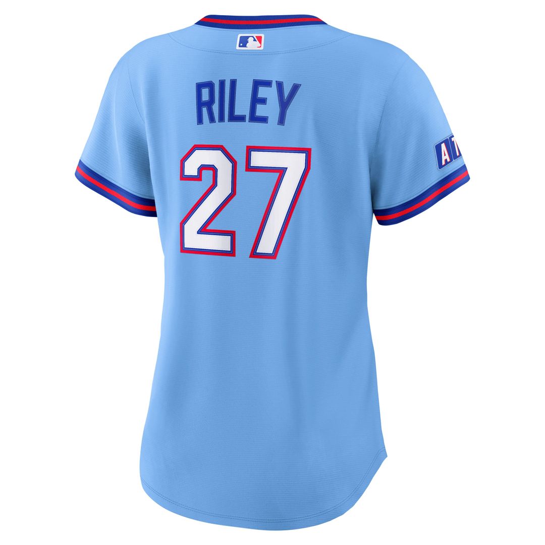 Atlanta Braves Austin Riley Women's 2026 City Connect Stadium Jersey — Powder Blue