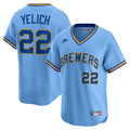 Milwaukee Brewers Christian Yelich Cooperstown Limited Jersey — Powder Blue